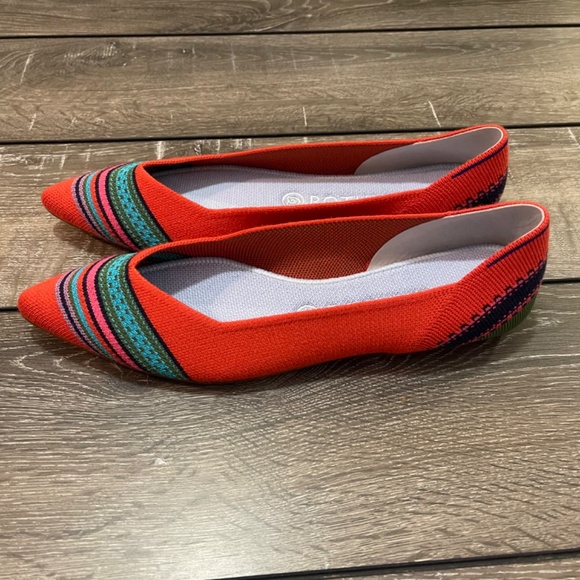 RARE Rothy’s Merino Collection Blaze Ribbon Stripe Points NEW - Picture 6 of 15